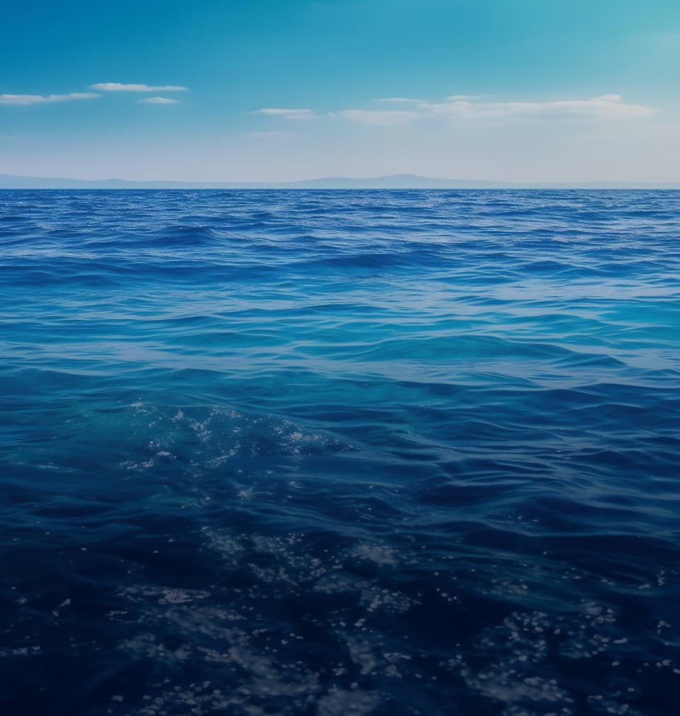 Deep blue ocean waters